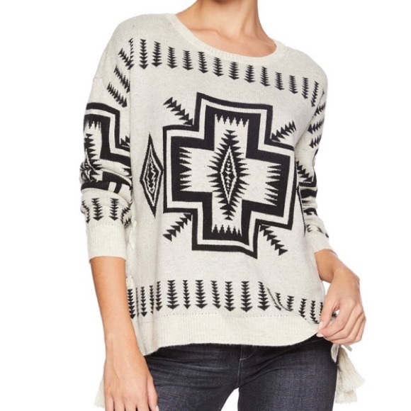 Chaser Sweaters - CHASER Aztec Tribal Crewneck Sweater Size Small